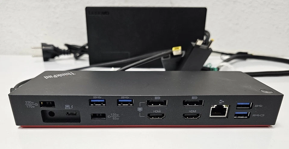 LENOVO 40AN ThinkPad Thunderbolt 3 Workstation USB-C Dock 65 + 230 Watt Netzteil - Bild 2 von 4