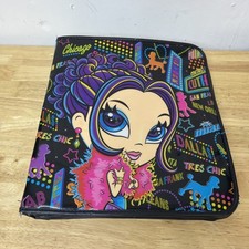 Vintage Lisa Frank Tres Chic Glamour Girl City Poodle 3 Ring Binder Puffy