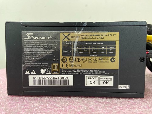 Seasonic X Series X-650 650W 80+ Gold Power Supply SS-650KM Active PFC F3 | PS43 - Afbeelding 7 van 10