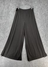 Alex Evenings Women’s Black Wide Leg Pull On Pants Lined Size Large Made In USA