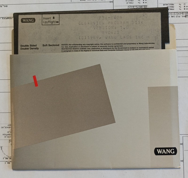 Retro Original Wang Clearview on 5 ¼ Inch Floppy Disk