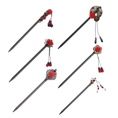 Antique Chinese Hair Pin Hair Ornament Traditional Hair Decors for Han Costume
