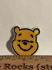 Vintage Winnie The Pooh Cartoon Character Face Embroidered Iron On Patch