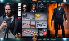 AT custom 1/12 John Wick  Chapter 4 Keanu Reeves Action Figure Version B In Stock