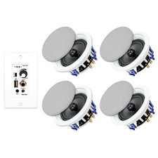 Herdio 5.25 Inch Bluetooth Ceiling Speakers Max Power 600W 2-Way Flush Mount ...