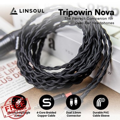 Linsoul Tripowin Nova Headphone Cable 2M 3.5mm to 4.4mm