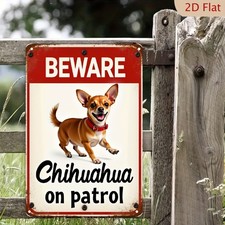 Metal Decorative Sign Aluminum 8x12 Funny Chihuahua Patrol Dog Lover
