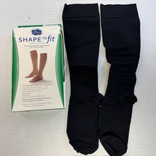 Medical Surgical Compression Legware - Knee/Calf High 20-30 MmHg Black UNISEX S