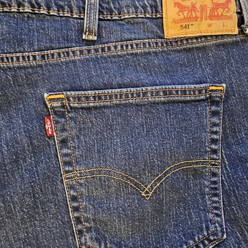 Jeans Levi’s para hombre 54x30 azul 502 corte cónico regular elástico lavado clásico - Imagen 7 de 7