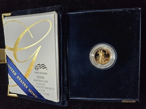 🌟 2006-W $5 1/10 oz American Gold Eagle PROOF Coin BU UNC w/CASE & COA ONLY