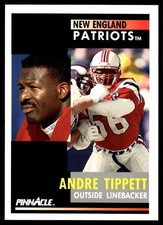 Andre Tippett 1991 Pinnacle #255 Patriots NFL READ FREE SHIPPING AutographDen