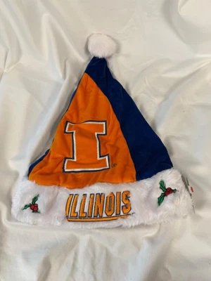 Fighting Illini University of Illinois Santa Hats NWT 17"