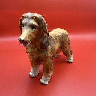 Rare Vintage Lefton Afghan Hound Dog Figurine Ceramic Numbered H7328 Must Have