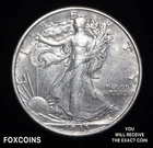 1943 Walking Liberty Half Dollar 50c AU    - 90% Silver U.S Coin   #102