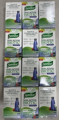 12 X Benefiber Dual Action Biotic Plus Stress Relief Mixed Berry 18 Count 06/26