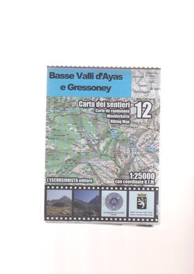 Kartenkarte BASSE VALLI D AYAS E GRESSONEY WANDERKARTE 12 UTM verpackt