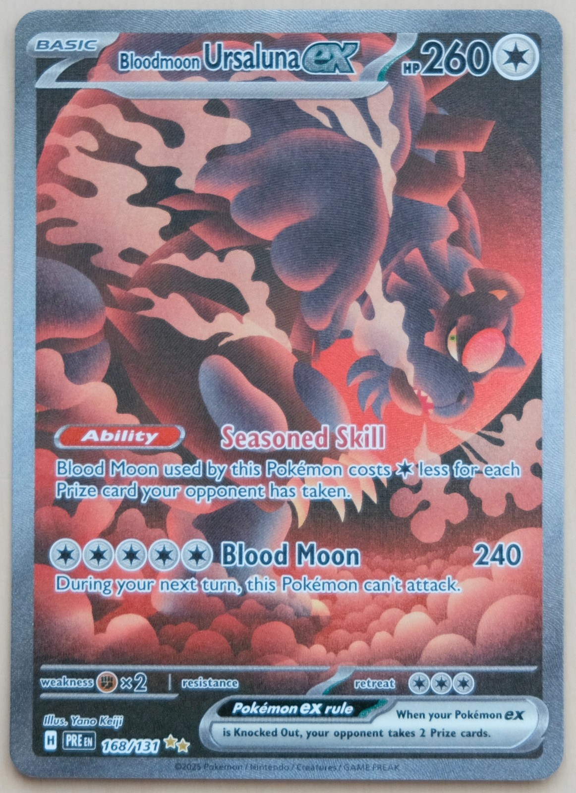 Bloodmoon Ursaluna ex 168/131 Prismatic Evolutions Holo (English) Near Mint