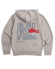 Felpa con cappuccio pullover Superare boxe beige ma prima, sparring taglia unisex media