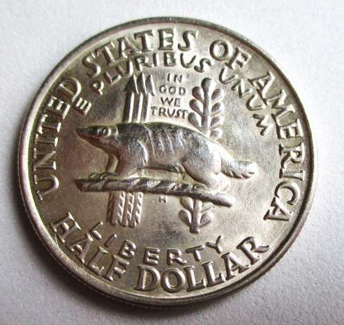 1936 WISCONSIN CLASSIC COMMEMORATIVE SILVER HALF DOLLAR CIRCULATED. BETTER GRADE