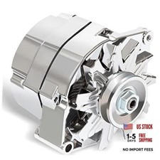 Alternator High Output 100 AMP Chrome 1 Wire Self  Replacement for Self