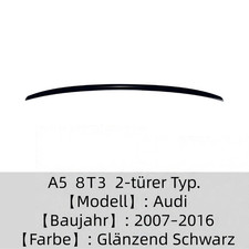 Heckspoiler Für Audi A5 Coupé 8T3 2007-2016 Sport Optik Schwarz Heckflügel Lippe
