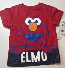 Sesame Street Elmo Red Short Sleeve Baby T-Shirt 12M Graphic Print