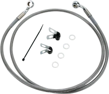 Drag Specialties Extended Stainless Steel Front Brake Line Kit 44 3/8in. Clea...