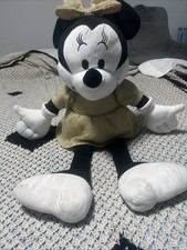 Disney Minnie Mouse Gold Glitter Dress Large 30" Jay Franco Plush Stuffed Animal