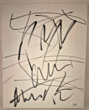 POST MALONE SIGNED AUTOGRAPHED HAND DRAWN SKETCH 8X10 CANVAS POSTY RARE JSA COA