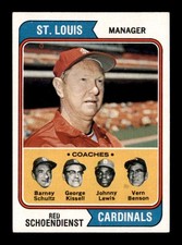 1974 Topps #236 Red Schoendienst MG NM+ X3105487