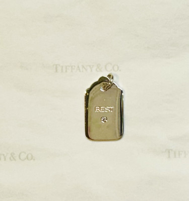 NEW! Authentic Tiffany & Co Diamond BEST Tag / Charm Sterling Silver