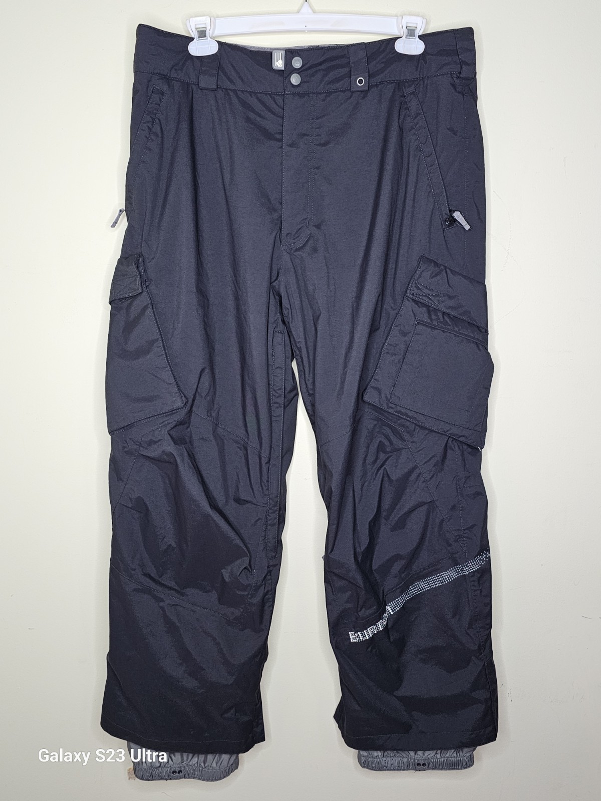 Burton Men's XL Black Waterproof Snow Pants Ski Snowboard Cargo Adjustable Waist
