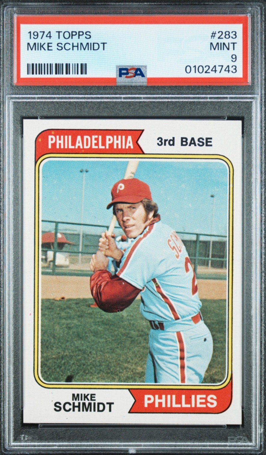 1974 Topps — Mike Schmidt — 2nd Year — MINT PSA 9 — NEW! reholder’d (Sept 2025)