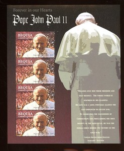 stamp-Grenadines & st. Vincent-Bequia-Pope John Paul II