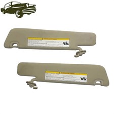 Pair Of Front Sunvisors Beige Left Right Fits For 2012-2020 Tesla Model S Usa