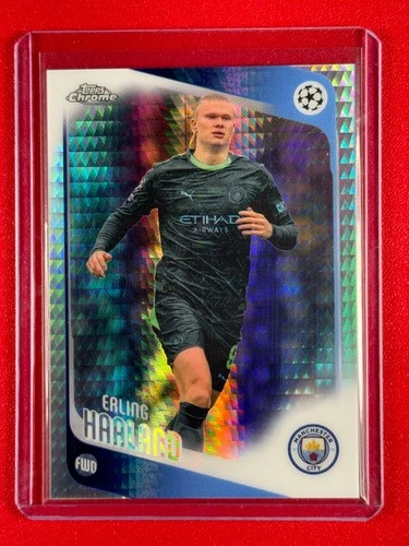 2025-26 Topps Chrome UEFA Club Competitions Erling Haaland #181 Prism Refractor