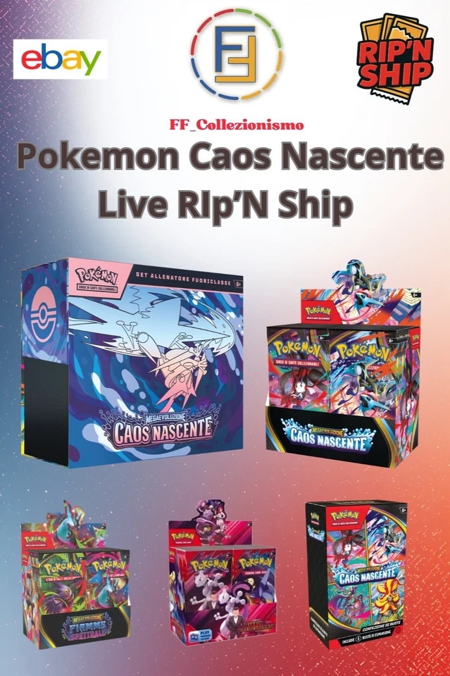 [ LIVE ] [ RIP'N SHIP ] Aste Display di Pokemon Caos Nascente e altro...
