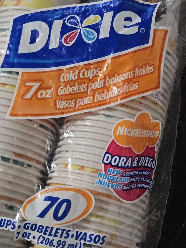 NUEVO 2 paquetes DORA LA EXPLORADORA TAZAS DIXIE CALIENTES/FRÍAS SUMINISTROS PARA FIESTAS 7 oz Foto 2 de 4