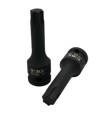 TMAX T-60 3'' Long Black Impact Torx Socket Bit 1/2 Inch Square Drive Auto Tool