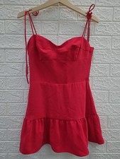 New Amanda Uprichard Red Skort Romper Size Medium