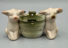 Antique PINK PIG Porcelain ST PAUL MINNESOTA Souvenir WASH TUB Made in GERMANY