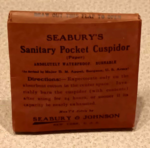 Antique Seabury's Sanitary Pocket Cuspidor Seabury & Johnson apothecary medical
