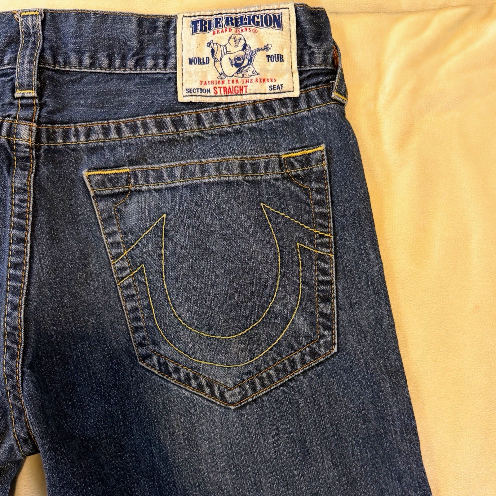 True Religion Straight Basic Old Multi Wheat Jean… - image 6