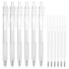 6Pcs Fine Tip Glue Pens with 6 Refills, Quick Dry Roller Glue Pens Apply Glue...