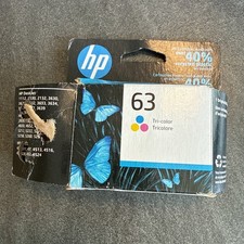 Genuine HP 63 Tri-Color Ink Cartridge Standard Yield F6U61AN date 01/2026