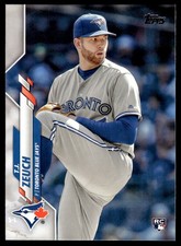 2020 TOPPS T.J. ZEUCH RC #407 RC TORONTO BLUE JAYS 1756