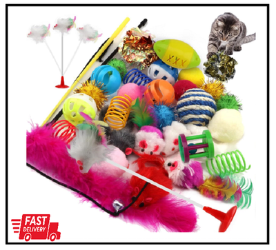 #ad Cat Toys Kitten Toys Assortments 32 Packs Cat Toys Variety Pack for Kitty Cat $13.26