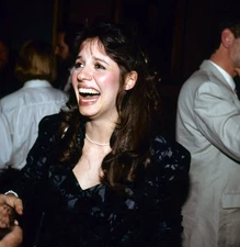 British actress Louise English as she laughs at an unspecified eve- Old Photo