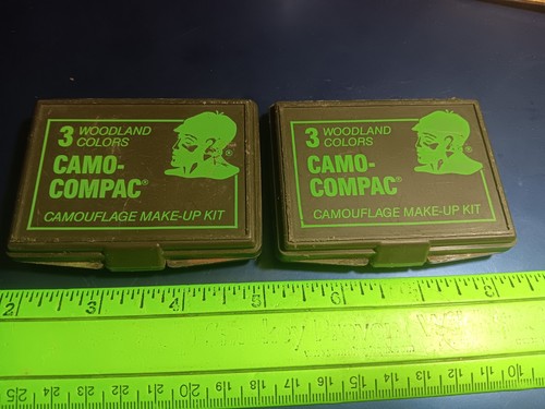 Lot Of 2 Used Hunters Specialties Camo Compac 3 Color Face Paint (18-017)