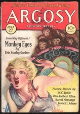 Argosy All-Story 7/27/1929-Erle Stanley Gardner-Paul Stahr cover*Planet of Peril